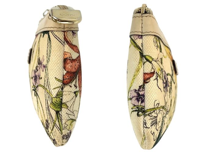 Pochette Gucci Flora Canvas Marrone Beige - vista 8