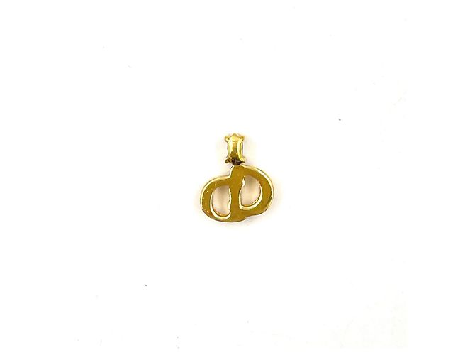 Pendente CD Logo Dior con strass Oro - vista 2