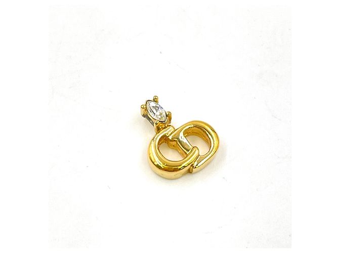 Pendente CD Logo Dior con strass Oro - vista 3