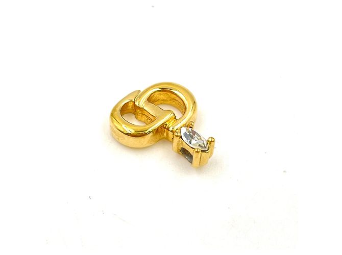Pendente CD Logo Dior con strass Oro - vista 4