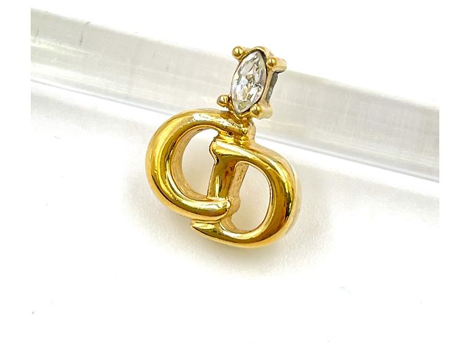 Pendente CD Logo Dior con strass Oro - vista 5
