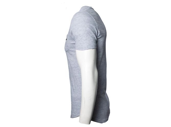 Dsquared2, grey t-shirt with ragged design - view 2
