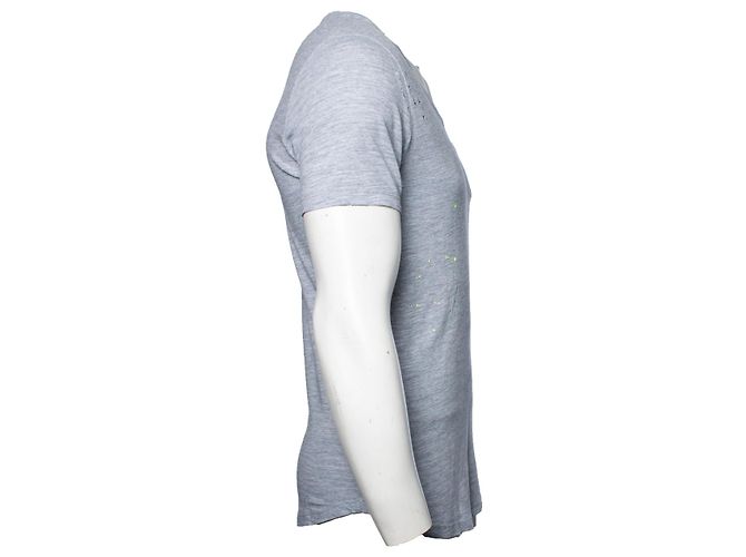 Dsquared2, grey t-shirt with ragged design - view 4