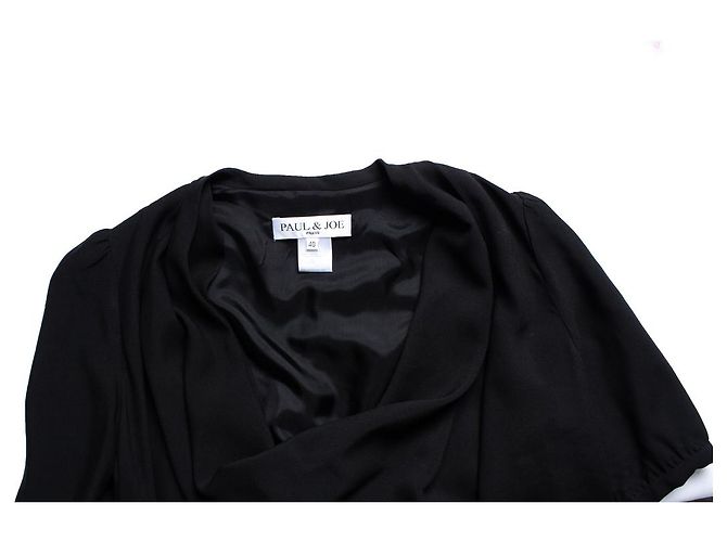 Paul & Joe, vestido negro con cuello drapeado - vista 5