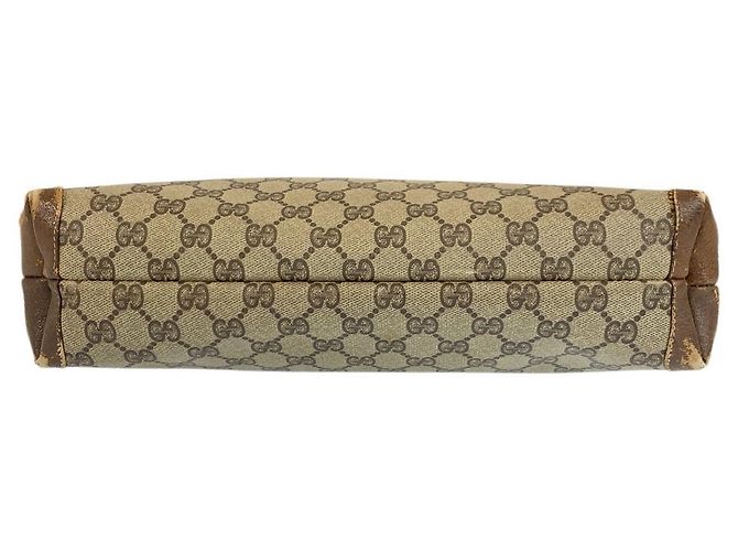 Gucci Vintage GG Supreme Canvas Tote Bag Brown Beige - view 10