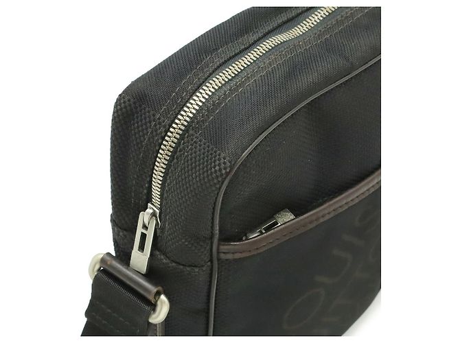 Borsa a tracolla Louis Vuitton in tela Damier Geant Nero - vista 4