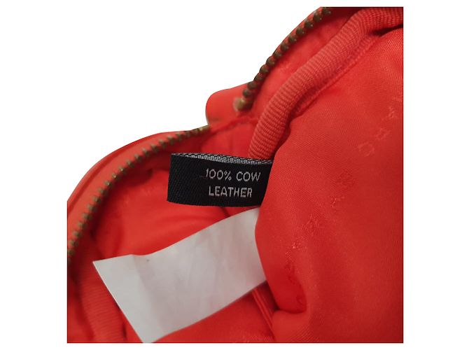 Borsa a tracolla Marc by Marc Jacobs con placca logo in pelle arancione Corallo - vista 10