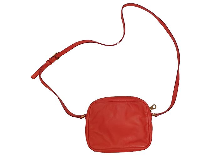 Borsa a tracolla Marc by Marc Jacobs con placca logo in pelle arancione Corallo - vista 2