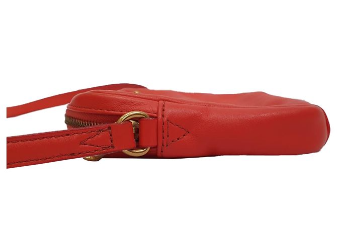 Borsa a tracolla Marc by Marc Jacobs con placca logo in pelle arancione Corallo - vista 3