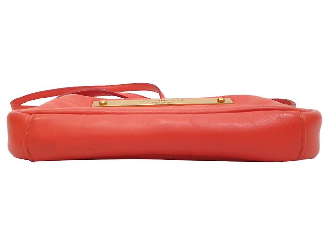 Borsa a tracolla Marc by Marc Jacobs con placca logo in pelle arancione Corallo - vista 4