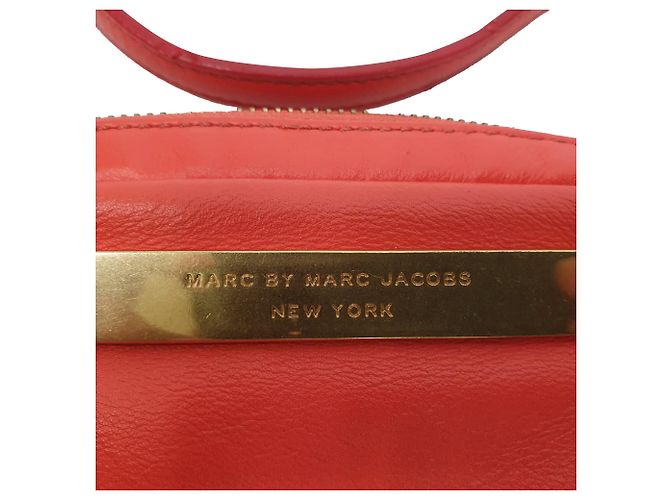 Borsa a tracolla Marc by Marc Jacobs con placca logo in pelle arancione Corallo - vista 6