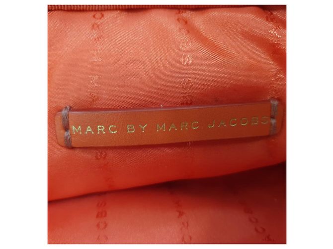 Borsa a tracolla Marc by Marc Jacobs con placca logo in pelle arancione Corallo - vista 7
