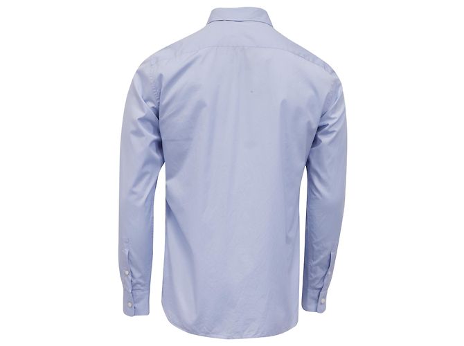 Ermenegildo Zegna Z Zegna Button-Down Langarmhemd aus blauer Baumwolle - Ansicht 4