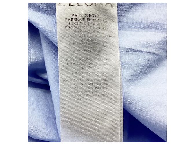 Ermenegildo Zegna Z Zegna Button-Down Langarmhemd aus blauer Baumwolle - Ansicht 7