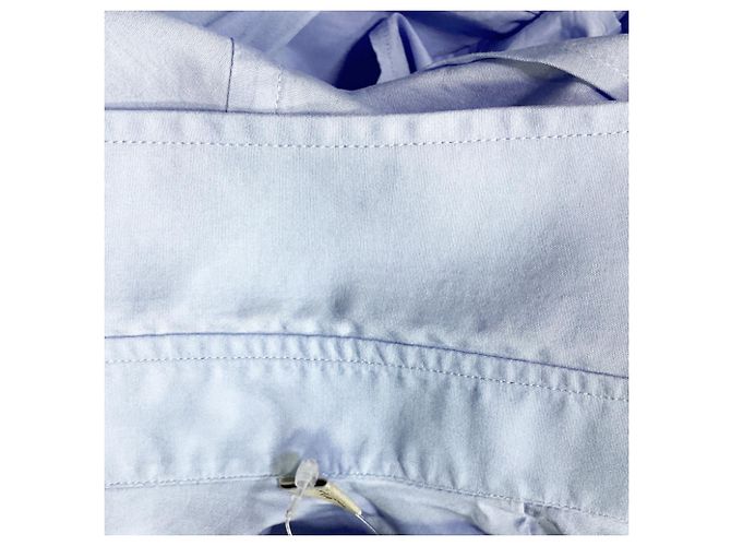 Ermenegildo Zegna Z Zegna Button-Down Langarmhemd aus blauer Baumwolle - Ansicht 8
