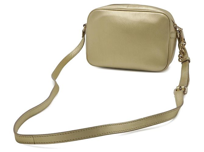 Borsa a tracolla in pelle Versace Oro metallizzato D'oro Metallico - vista 2
