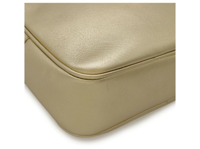 Borsa a tracolla in pelle Versace Oro metallizzato D'oro Metallico - vista 3