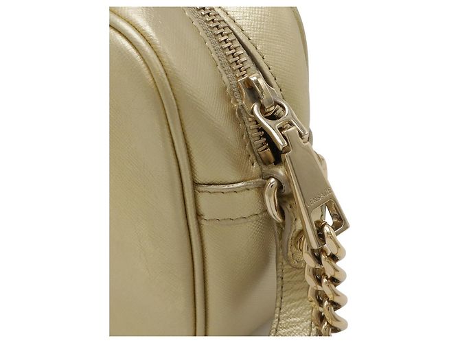 Borsa a tracolla in pelle Versace Oro metallizzato D'oro Metallico - vista 5