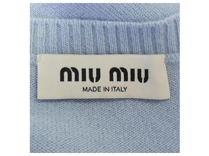 MIU MIU Kaschmir Strickwaren Blau - Ansicht 4