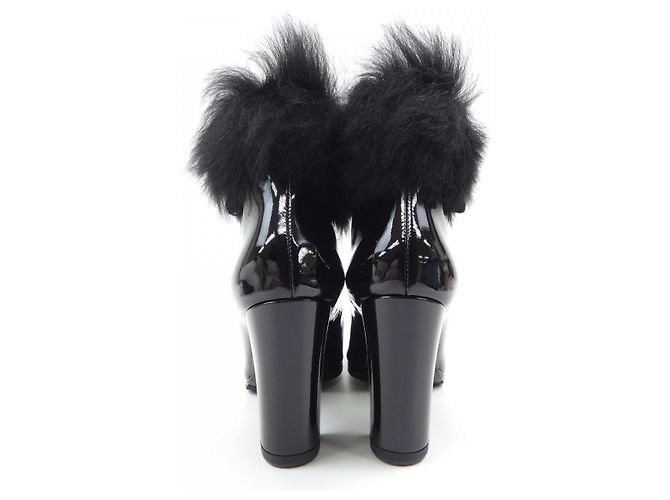 Chanel Mary Jane Lackleder-Pumps Schwarz - Ansicht 5