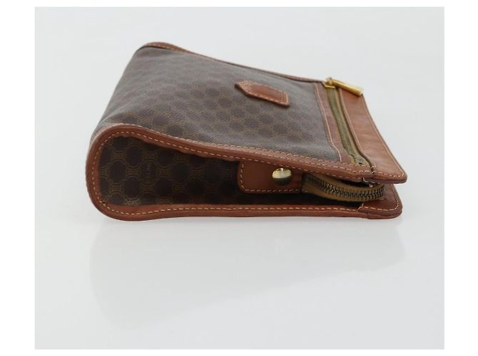 Céline Celine Logo Triomphe Canvas and leather Marrone - vista 3
