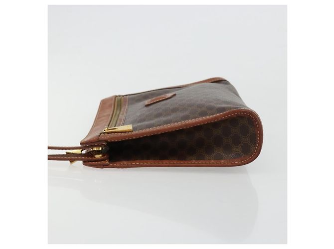 Céline Celine Logo Triomphe Canvas and leather Marrone - vista 4