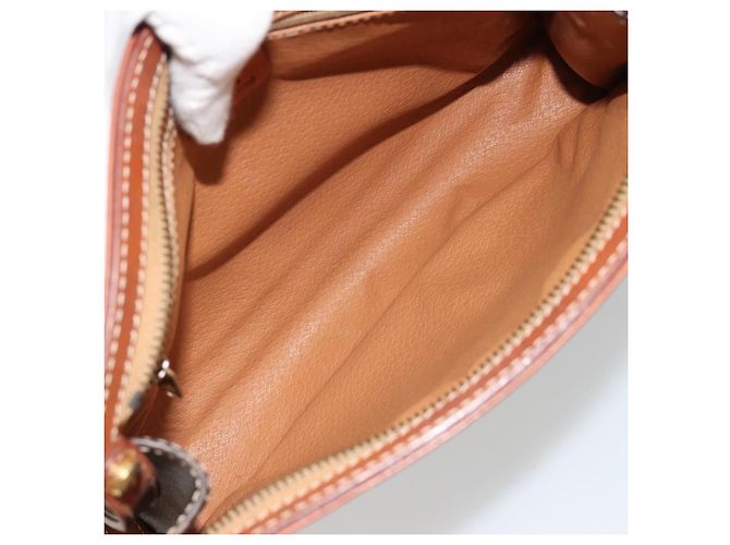 Céline Celine Logo Triomphe Canvas and leather Marrone - vista 5