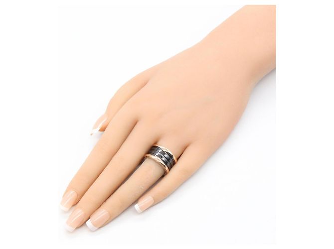 Bulgari Bvlgari B-zero1 4-Band Ring Schwarz Golden - Ansicht 7