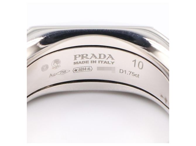 Anello Sigillo da Donna Prada in Oro Bianco 18K Argento - vista 4
