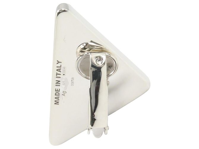 Orecchini a clip in argento sterling 925 Prada Blu - vista 2