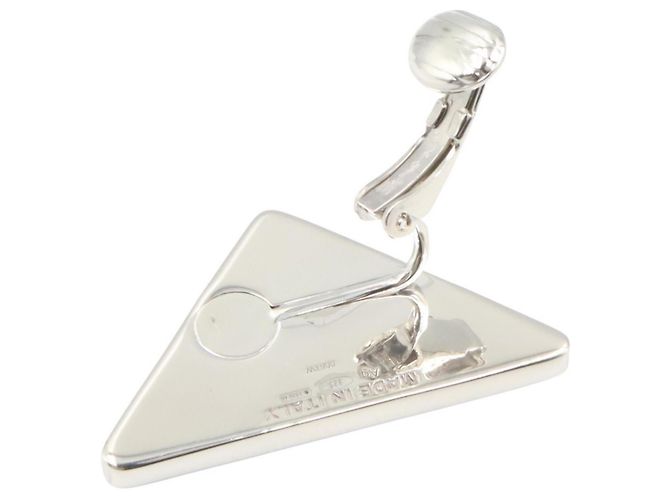 Orecchini a clip in argento sterling 925 Prada Blu - vista 3