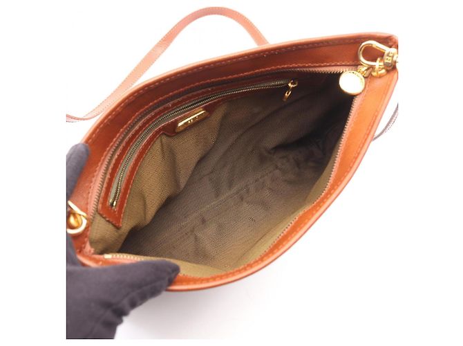 Borsa a mano/Borsa a tracolla Fendi FF Logo Marrone Beige - vista 3