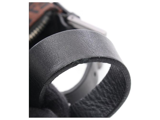 Borsa a Spalla Fendi Zucchino Marrone Nero - vista 7