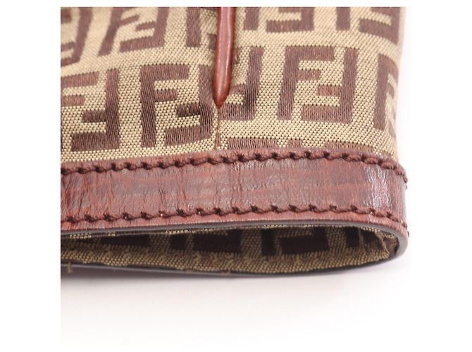 Fendi Zucchino Tote Bag Braun Beige - Ansicht 5