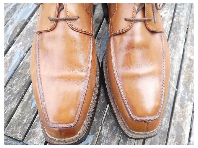 Berluti Brown Leather Norwegian Stitch Ankle Boots - view 2