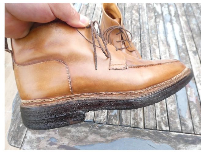 Berluti Brown Leather Norwegian Stitch Ankle Boots - view 7