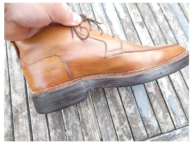 Berluti Brown Leather Norwegian Stitch Ankle Boots - view 8