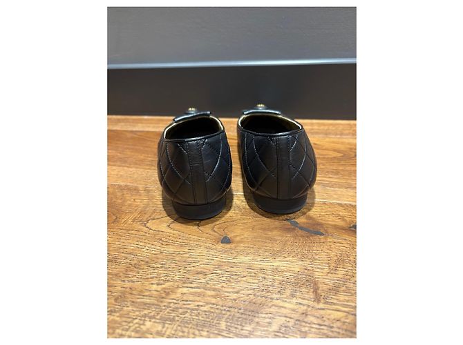 Chanel Bailarinas de piel acolchada Negro - vista 8