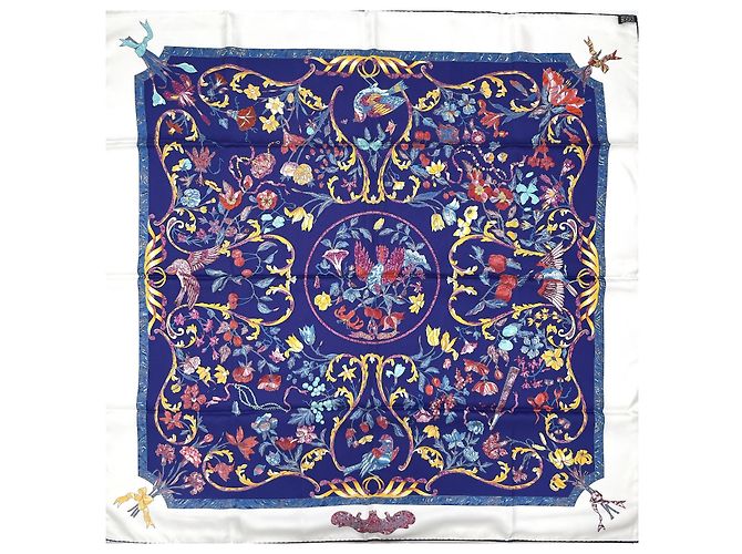 Hermès Hermes Carré 90 Seta multicolore 90 x 90 Blu - vista 6