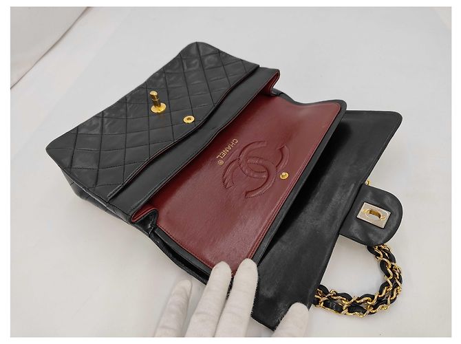 Chanel Timeless - Borsa Classic Double Flap in pelle medium Nero - vista 6