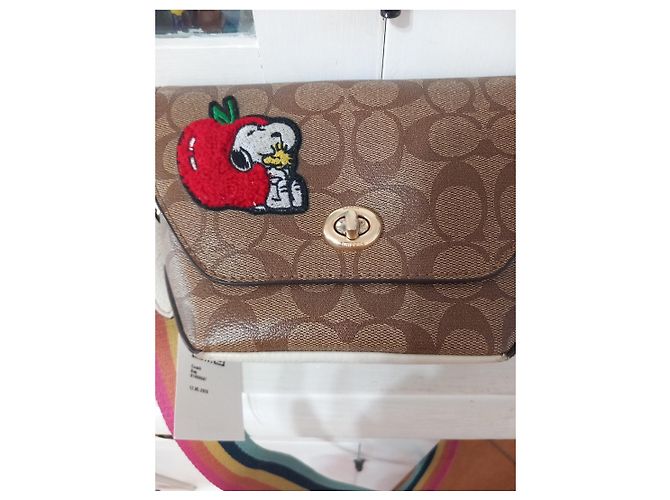 Coach x Peanuts Monogramm-Canvas Tasche Braun Mehrfarben - Ansicht 5