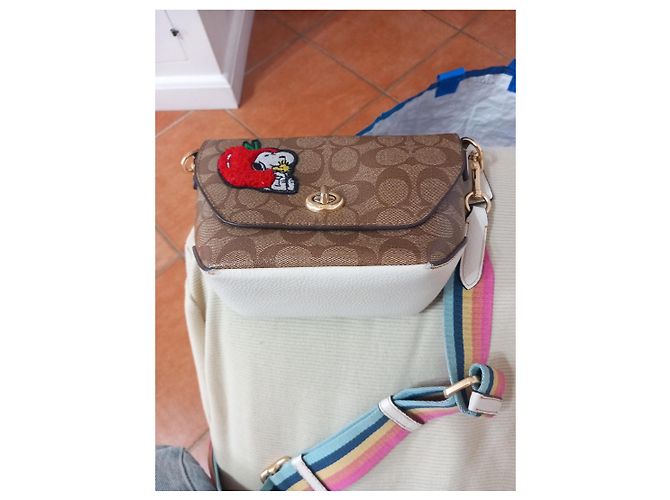 Coach x Peanuts Monogramm-Canvas Tasche Braun Mehrfarben - Ansicht 9