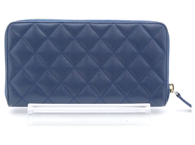 Chanel Matelasse Wallet Zippy CC medium Navy blue - view 2