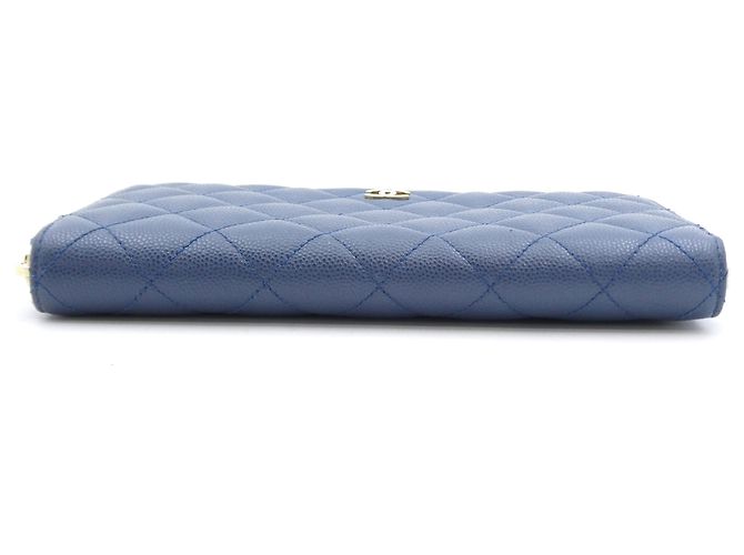 Chanel Matelasse Wallet Zippy CC medium Navy blue - view 4