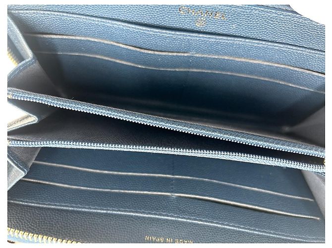 Chanel Matelasse Wallet Zippy CC medium Navy blue - view 7