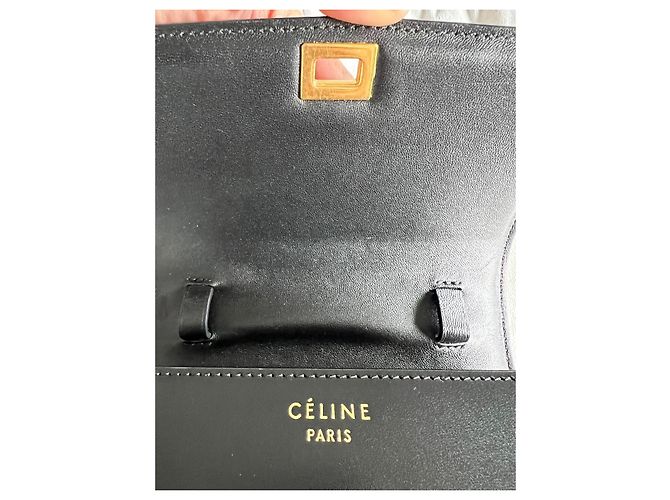 Céline Celine Borsa Box Small in pelle nera Nero - vista 11
