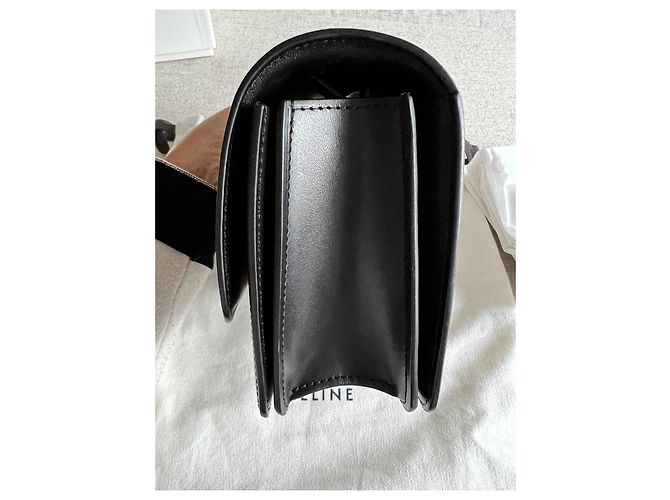 Céline Celine Borsa Box Small in pelle nera Nero - vista 13