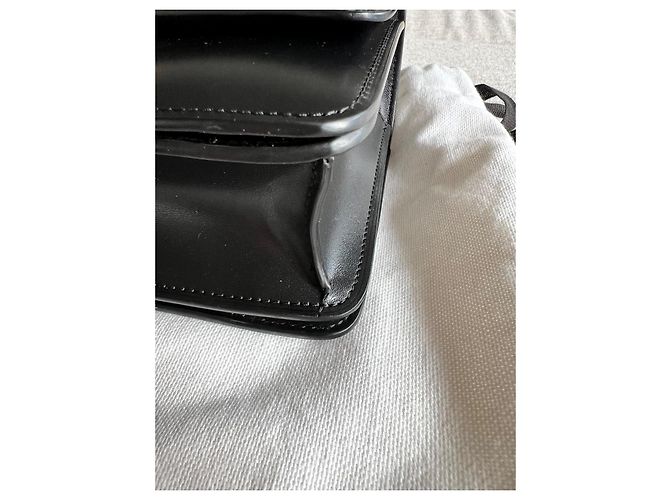 Céline Celine Borsa Box Small in pelle nera Nero - vista 5