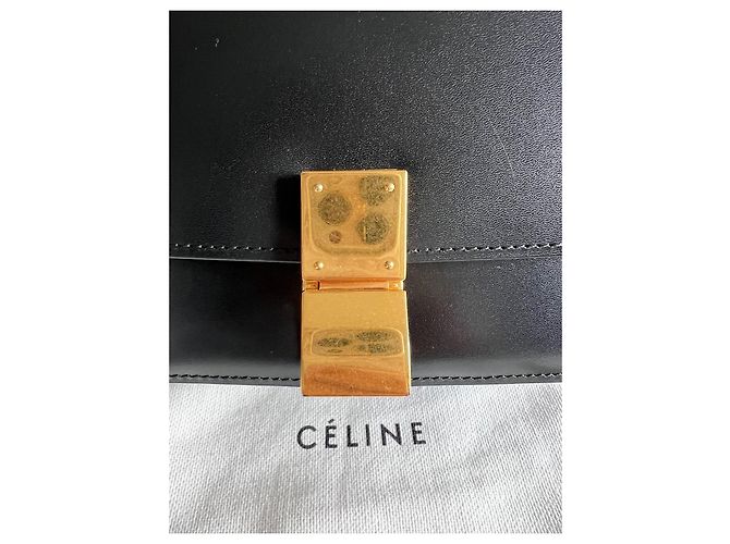 Céline Celine Borsa Box Small in pelle nera Nero - vista 7