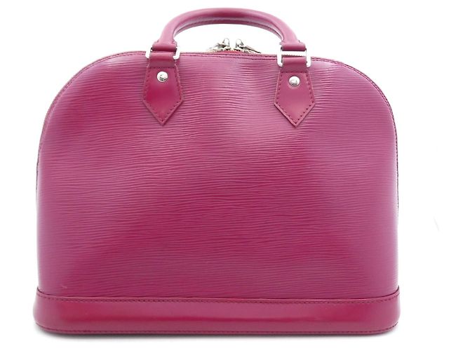 Borsa Louis Vuitton Alma in pelle Epi PM Bordò - vista 2
